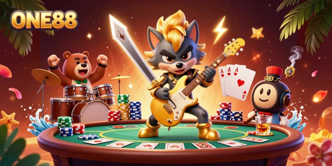 Experience thrilling gameplay at ONE88 with rock star action and poker excitement!