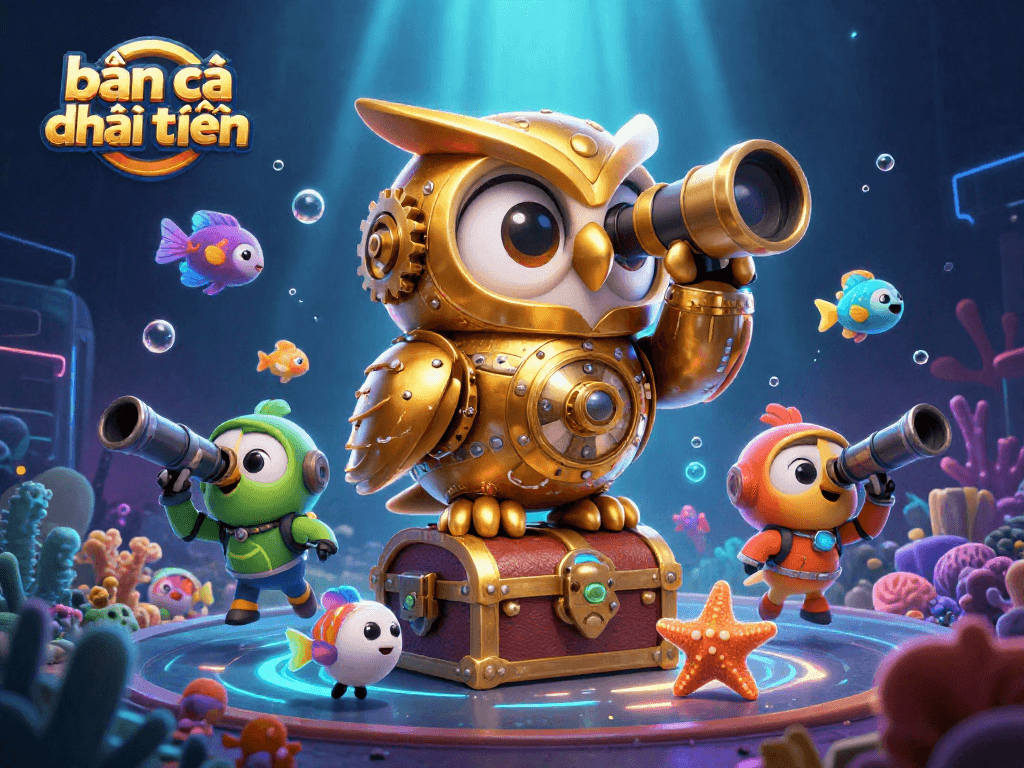 Engage in thrilling bắn cá đổi thưởng adventures as colorful fish swarm around undersea game elements!