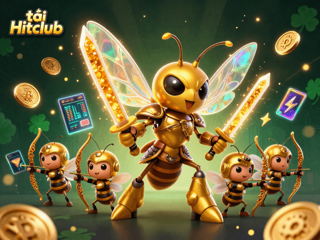 Engage in thrilling gameplay with tải Hitclub, featuring vibrant characters and dynamic crypto elements.