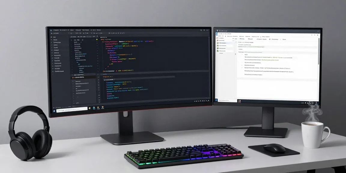 tk88 modern software development workspace with advanced technology tools and a sleek aesthetic