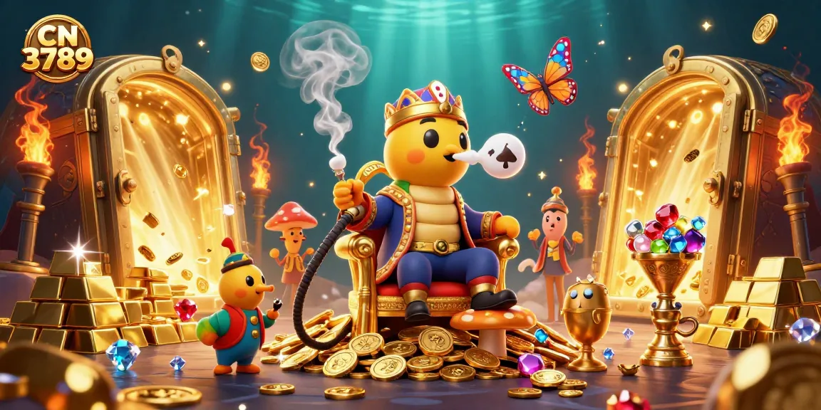 Play exciting games at CN 3789 while surrounded by vibrant treasure and casino elements.