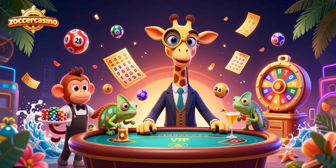 Zoccercasino: Erlebe spannende Casino-Momente mit einem VIP-Poker-Giraffencharakter