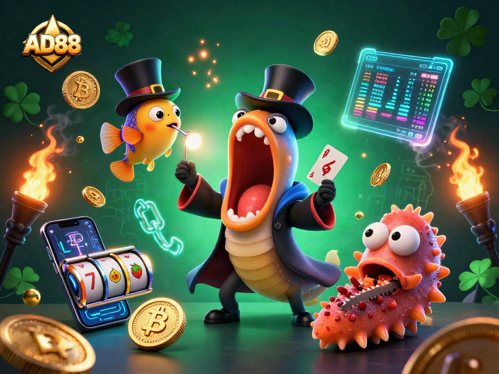 Experience thrilling casino magic with AD88 featuring a captivating underwater card act.