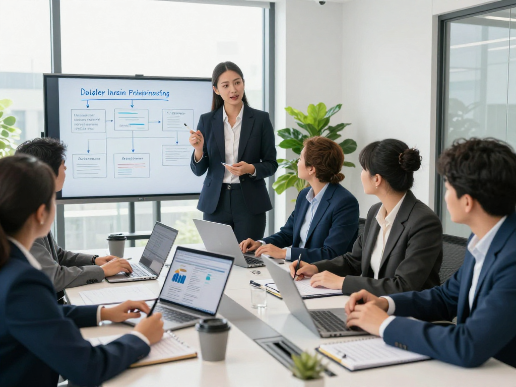Branchenlösungen – Übersicht zu Datenschutz und digitaler Barrierefreiheit in einem modernen Büro.