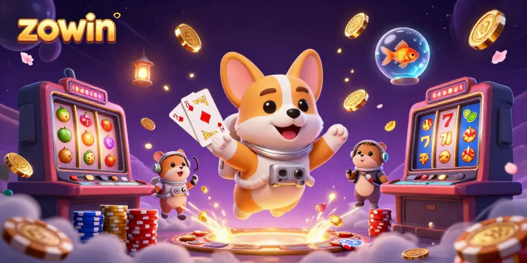 Play exciting games at Zowin with vibrant character action in a rich casino atmosphere.