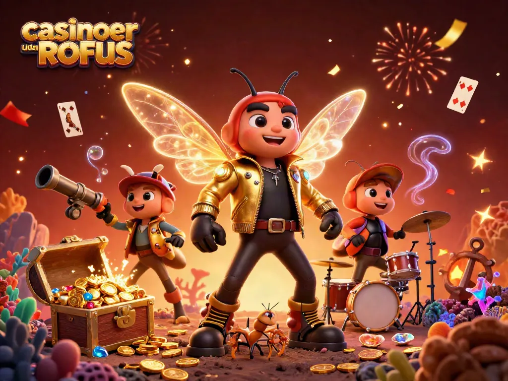 Explore engaging entertainment at casinoer uden ROFUS with vibrant 3D rock star characters.