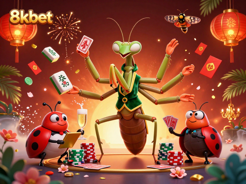 Experience thrilling gameplay at 8xbet with vibrant characters and dynamic casino elements.