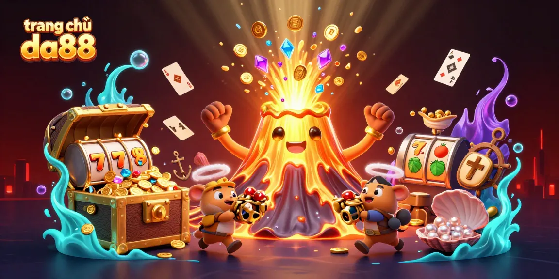 Engage in thrilling fun at trang chủ da88 with the vibrant 3D casino scene filled with treasures and excitement.