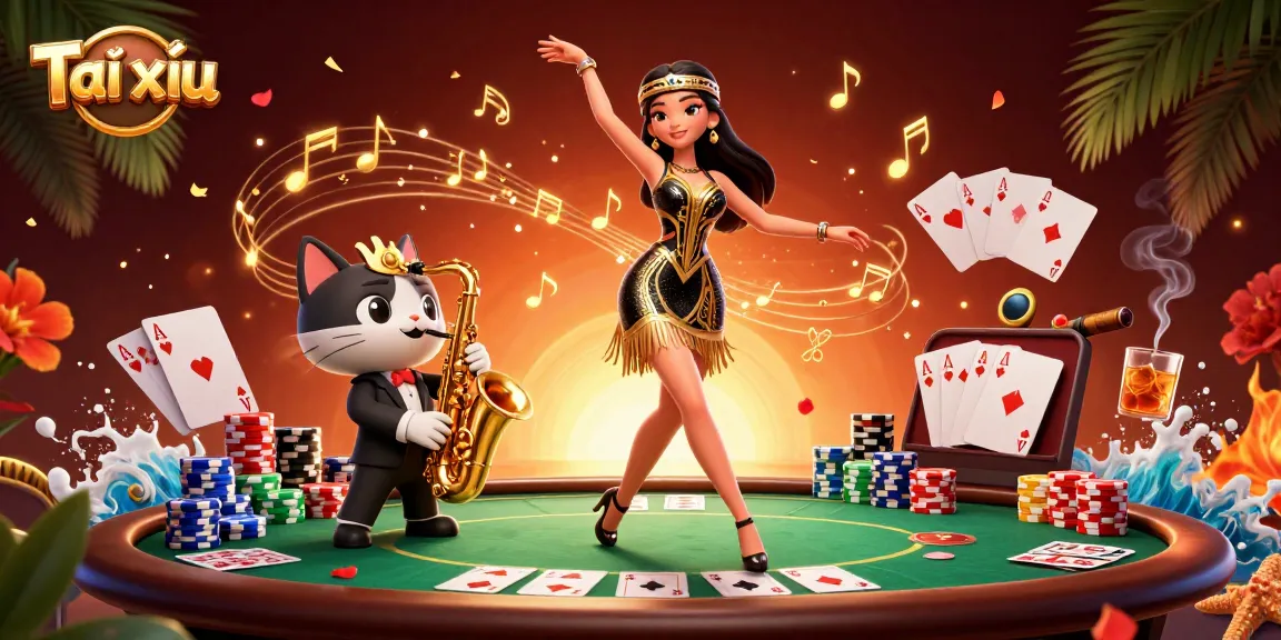 Experience vibrant action in Tài xỉu with colorful chips and stunning characters dancing.