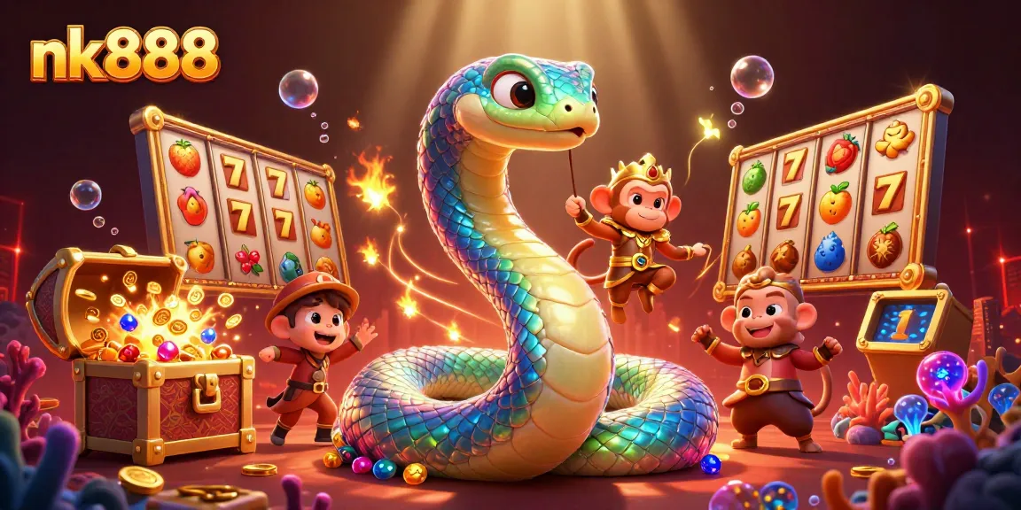 Engage in fruitful gaming experiences with nk888 while navigating vibrant 3D casino elements and characters.