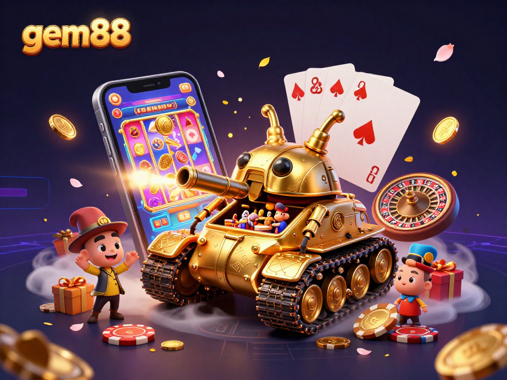 Experience thrilling gameplay at gem88 with a golden beetle tank casino bursting with excitement and rewards.
