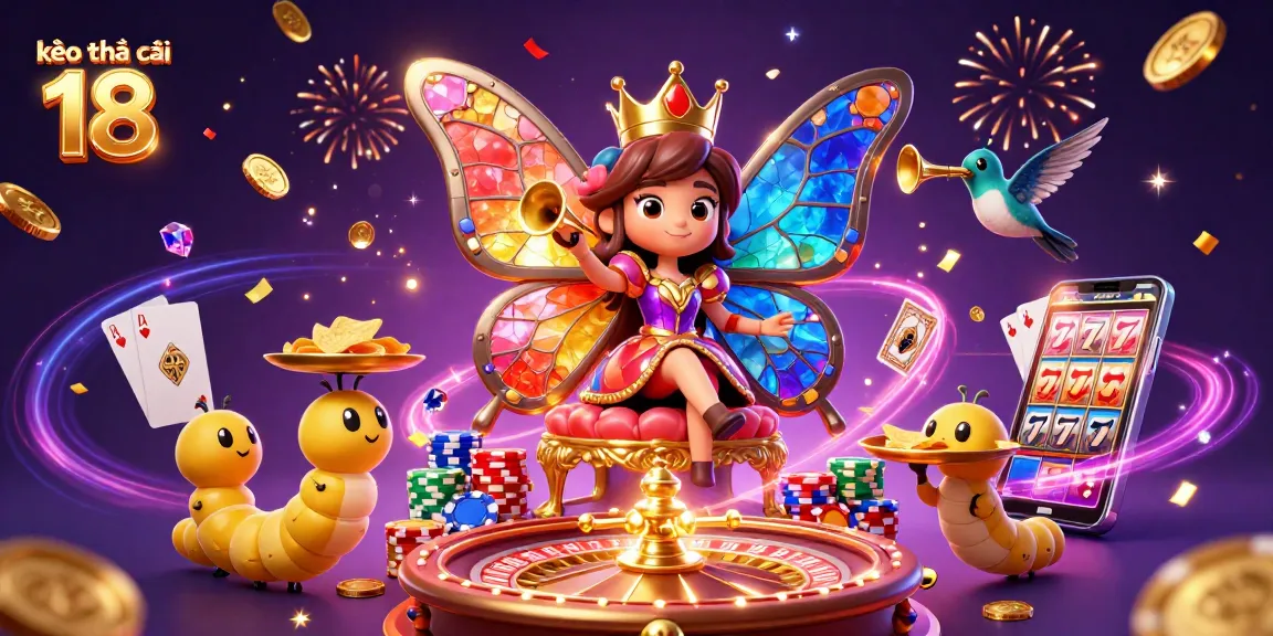 Engage with exciting kèo nhà cái 18 visuals, featuring anime-style characters in a vibrant casino setting.