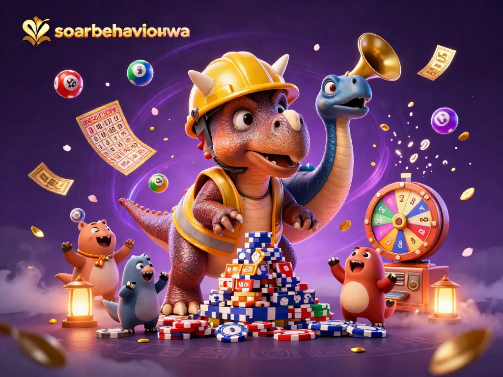 Experience exciting wins with soarbehaviorwa's vibrant gaming celebration featuring colorful prizes and dynamic characters.