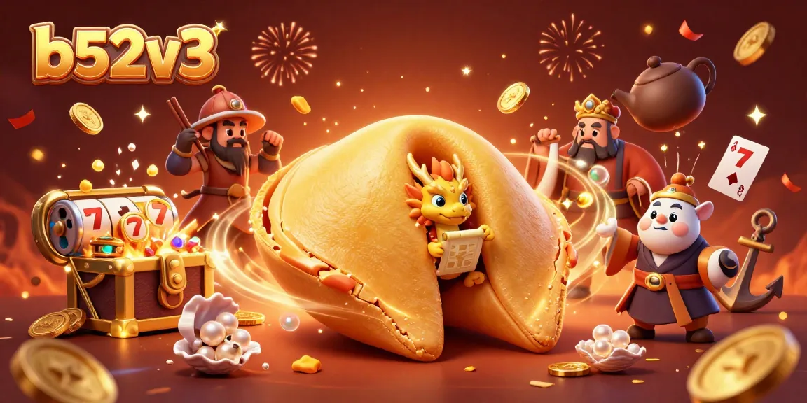 Unlock winning experiences at b52v3 with our vibrant casino-themed illustration featuring gold and fortune elements.