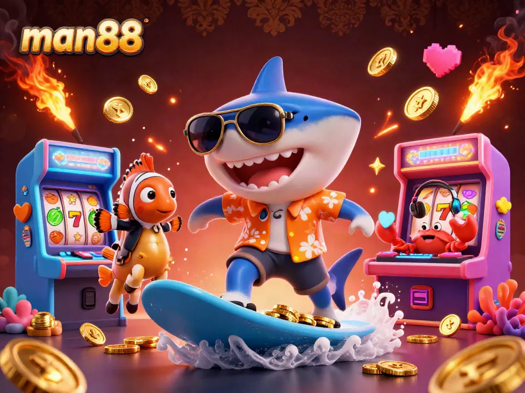 Experience thrilling gaming moments at man88 with lively characters and vibrant casino themes.