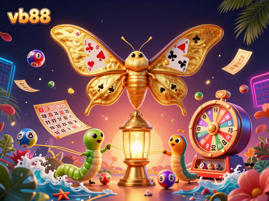 Engage in the excitement of vb88 with vibrant digital illustration of a casino scene.