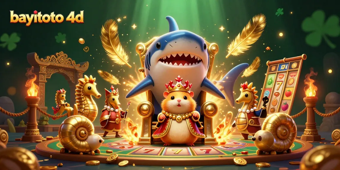 Experience bayitoto 4d's thrilling jackpot action with a golden hamster king and dynamic slot elements.