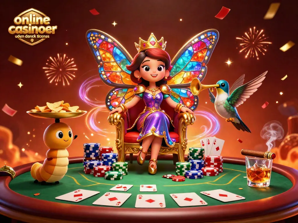 Engage with online casinoer uden dansk licens through vibrant 3D casino illustration filled with excitement.