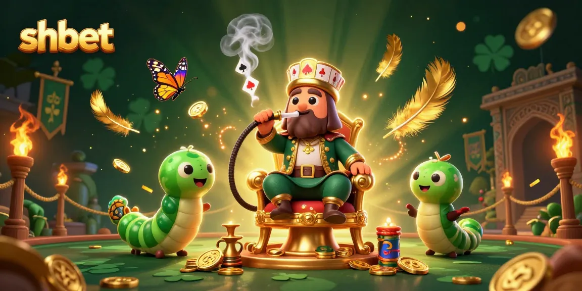 Engage in exhilarating shbet action with a vibrant 3D scene featuring a caterpillar hookah-master and dynamic gaming elements.