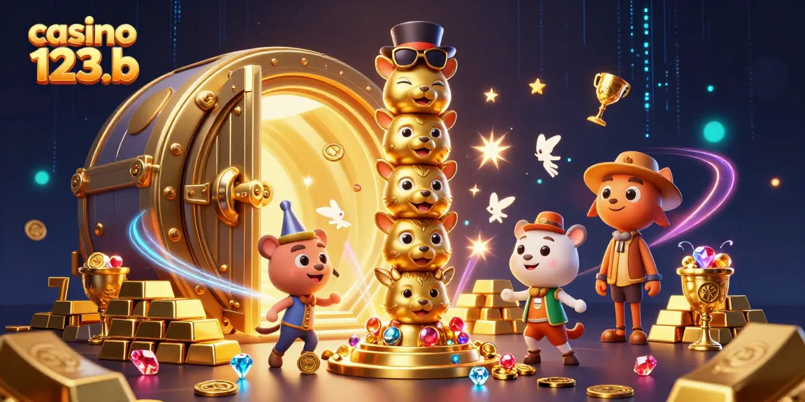 Experience exciting gameplay at casino 123b with vibrant animations and rich rewards bursting from a treasure vault.