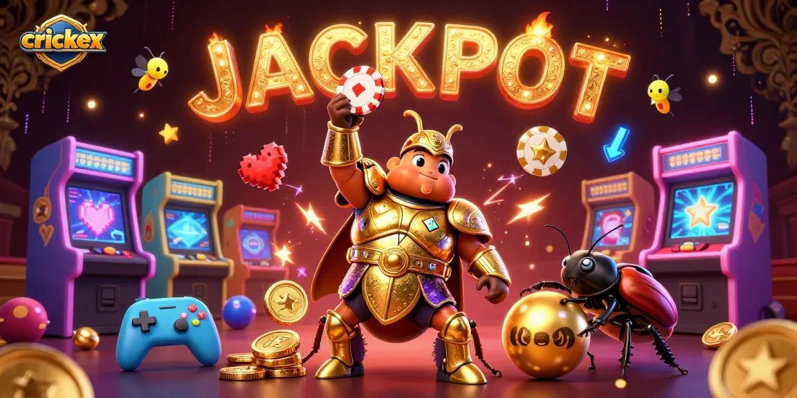 Experience Crickex's thrilling gaming world with 3D characters celebrating a jackpot in an exciting casino atmosphere.