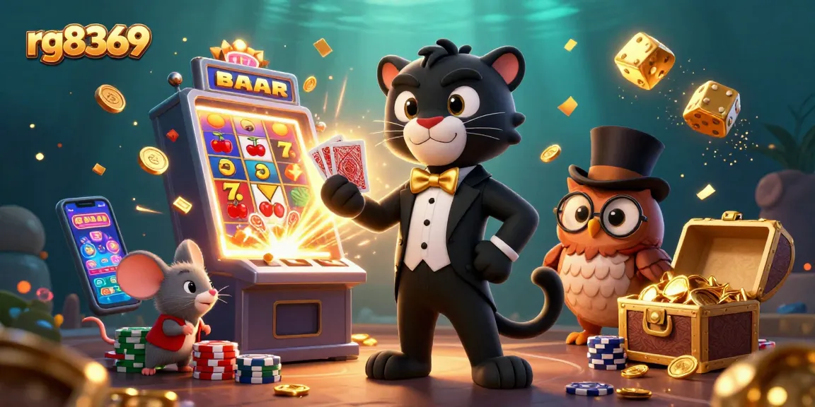 Experience thrilling gameplay at rg8369 with a vibrant casino scene featuring dynamic characters and exciting game elements.