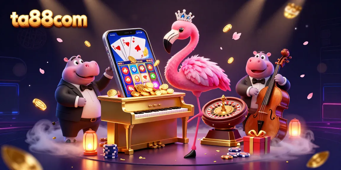 Experience the excitement of ta88com with a vibrant casino scene featuring dynamic characters and games.