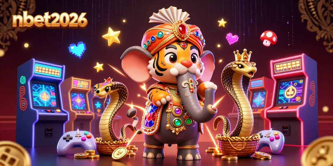 Win exciting games with nbet2026 in a lively casino-themed illustration